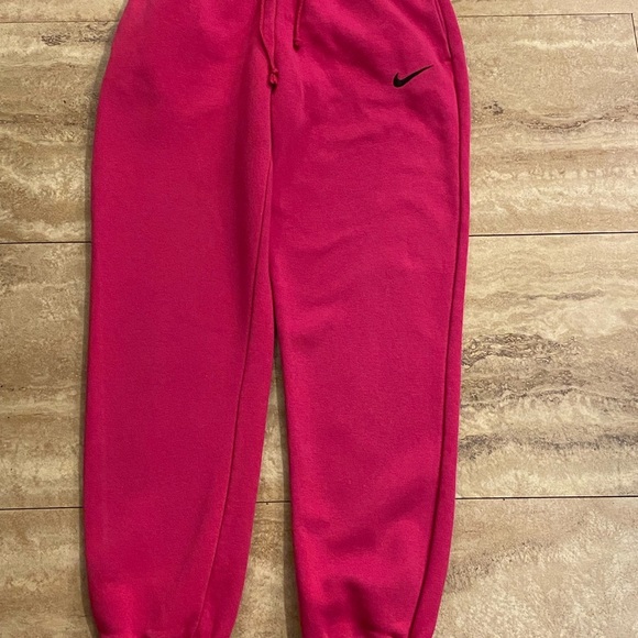 Nike Sportswear Size XS Low Waisted Jogger Sweatpant Pink Pull-On Elastic Tie - Picture 1 of 9